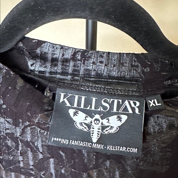 Killstar‎ chaos enfant terrible dress size XL sleeveless skull mock neck midi - Picture 4 of 6